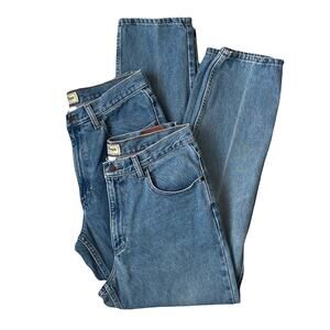 L.L.Bean Classic Fit Straight Leg Jeans Light Wash Denim Mens 33x30 Bundle Lot 2